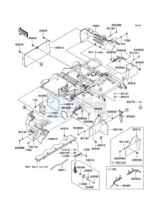 MULE_600 KAF400B8F EU drawing Frame Fittings(Rear)