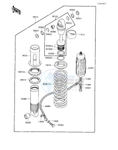 KX 500 A [KX500] (A1) [KX500] drawing SHOCK ABSORBER -- 83 A1- -