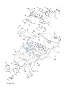 YP125RA (ABS) X-MAX125 ABS X-MAX125 ABS (2ABE) drawing LEG SHIELD