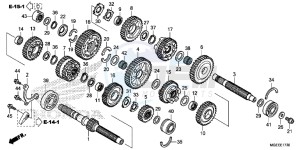 VFR1200FF VFR1200F UK - (E) drawing 30 TRANSMISSION (VFR1200F)