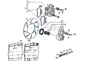 Hexagon LX-LXT 125-180 drawing Front brake caliper