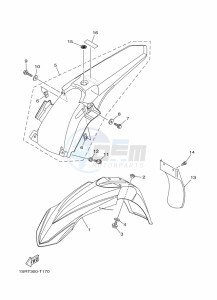 YZ125 (B0VB) drawing FENDER