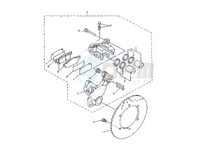 YZF R1 1000 drawing REAR BRAKE CALIPER