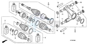 TRX420FAA Europe Direct - (ED) drawing REAR KNUCKLE/REAR DRIVESH AFT