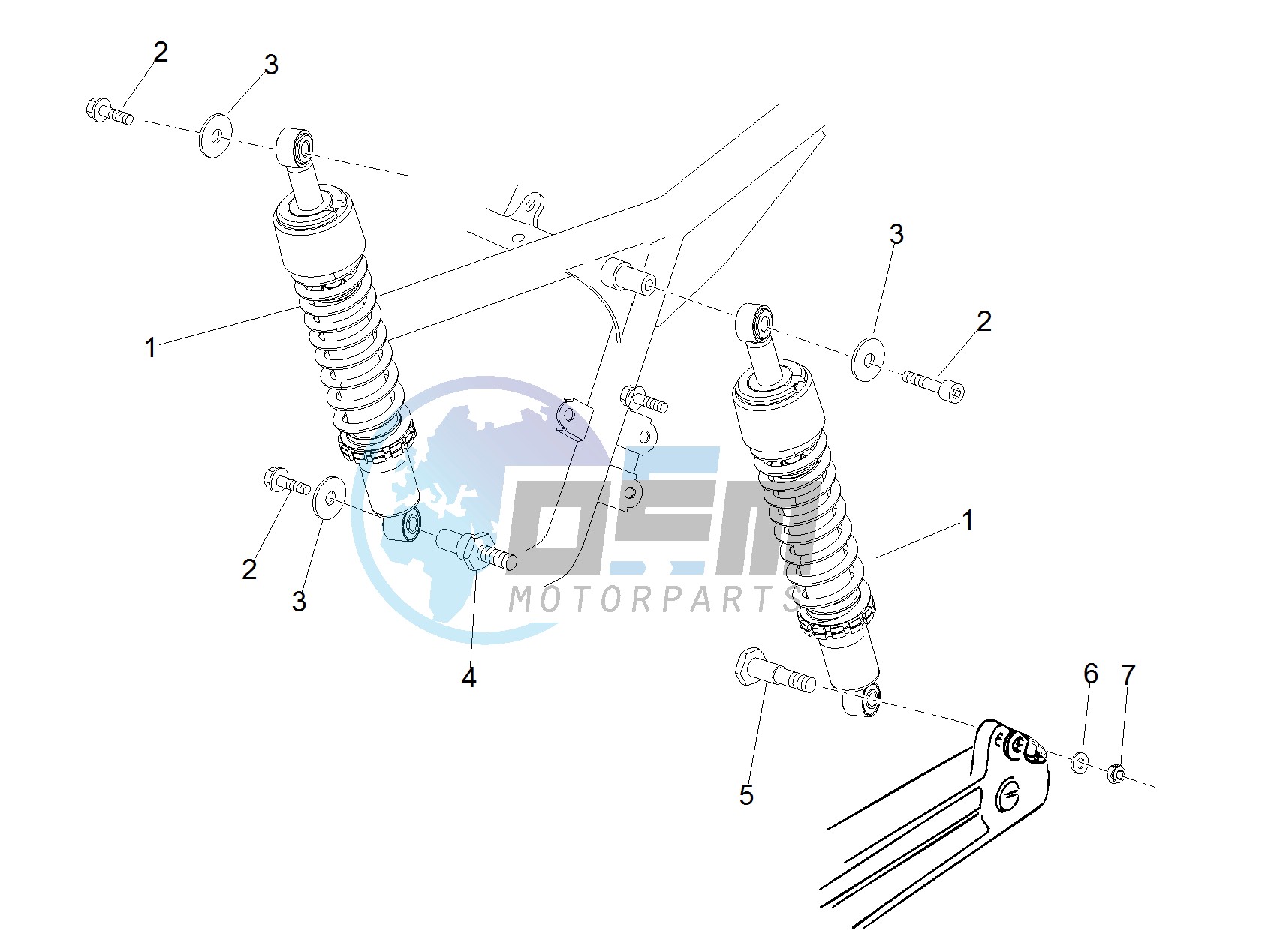 Rear shock absorber