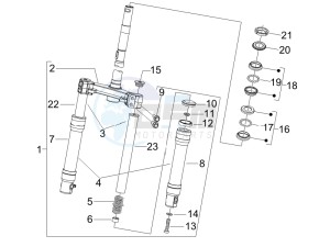 Fly 50 2t (25 kmh) (B-NL) drawing Fork steering tube - Steering bearing unit