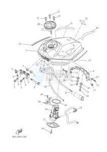 TRACER 700 MTT690-A (B4T1) drawing FUEL TANK