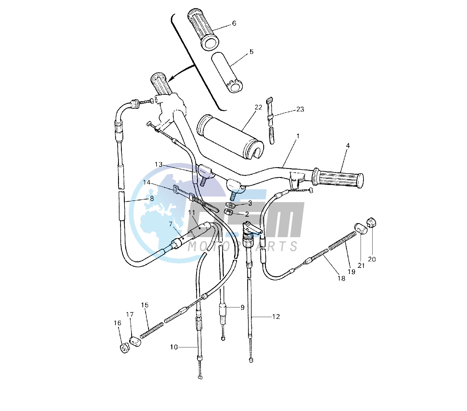 STEERING HANDLE AND CABLE