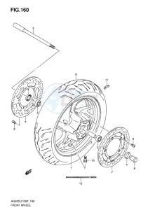 AN400 BURGMAN EU-UK drawing FRONT WHEEL