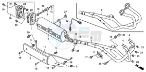 FJS600D 400 SILVER WING drawing EXHAUST MUFFLER