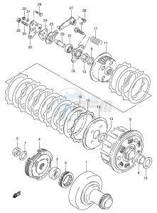 LT-F300 (E24) drawing CLUTCH