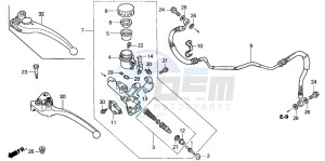 VTR1000SP VTR1000SP-2 drawing CLUTCH MASTER CYLINDER