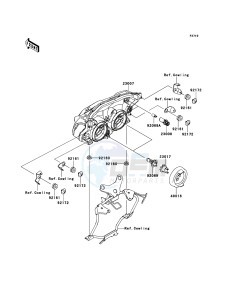 Z750R ZR750NBF FR GB XX (EU ME A(FRICA) drawing Headlight(s)