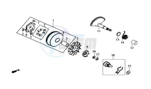 JET EURO X 100 L6 drawing CLUTCH / V BELT