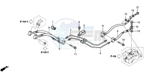 ST1300 drawing REAR BRAKE HOSE (ST1300A)