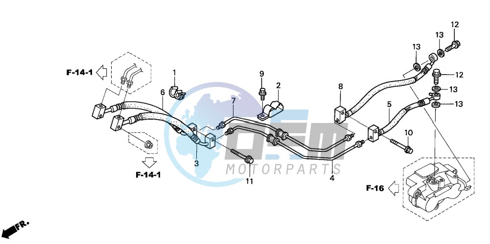 REAR BRAKE HOSE (ST1300A)