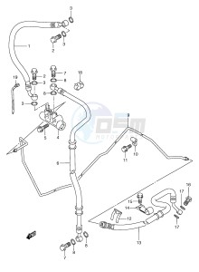 AN250 (E2) Burgman drawing REAR BRAKE HOSE