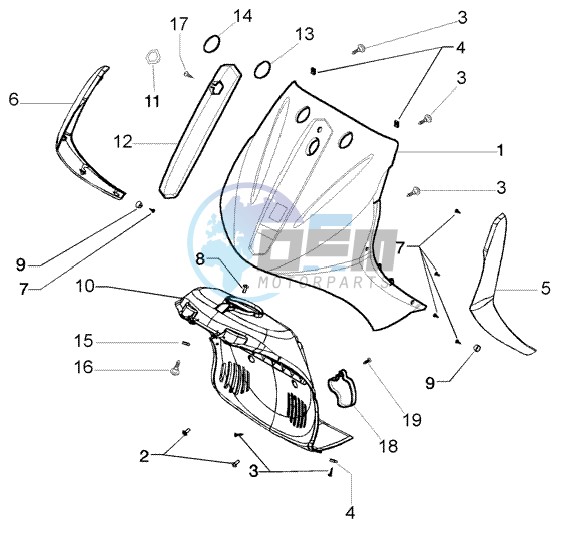 Shield - wheel compartment