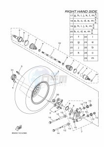 YFM700FWBD KODIAK 700 EPS (BGFB) drawing REAR WHEEL 2