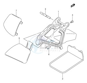 AN250 (E2) Burgman drawing UPPER BOX (MODEL K1 K2)