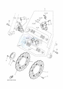 XSR700 MTM690D (BJX1) drawing FRONT BRAKE CALIPER