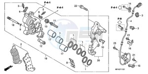 CBF1000SA Europe Direct - (ED / ABS) drawing R. FRONT BRAKE CALIPER (CBF1000A/T/S)