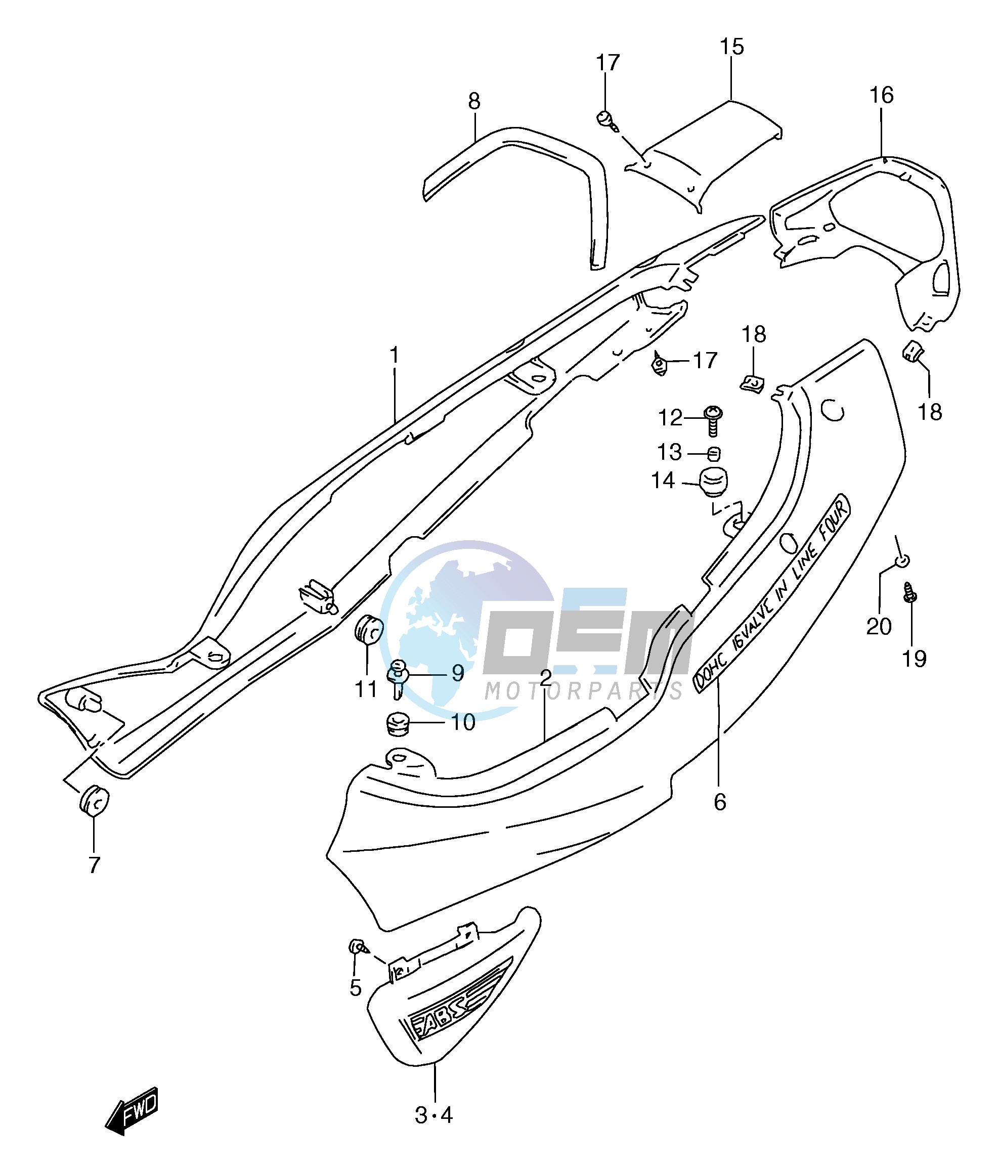 FRAME COVER (GSF1200SAV)