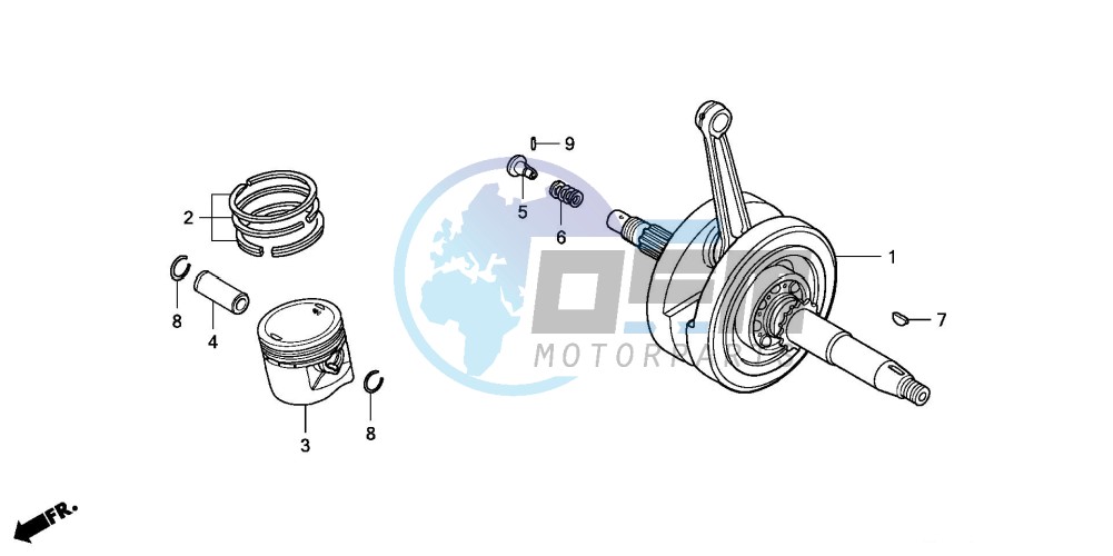 CRANKSHAFT/PISTON (CRF100F)