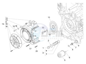 LX 150 4T ie Touring drawing Flywheel magneto cover - Oil filter