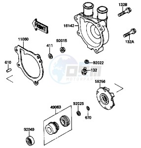 KL 650 A [KLR650] (A6-A9) [KLR650] drawing WATER PUMP