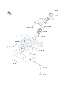 JH 1100 A [1100 ZXI] (A1-A5) [1100 ZXI] drawing OIL TANK-- JH1100-A2 - A5- -