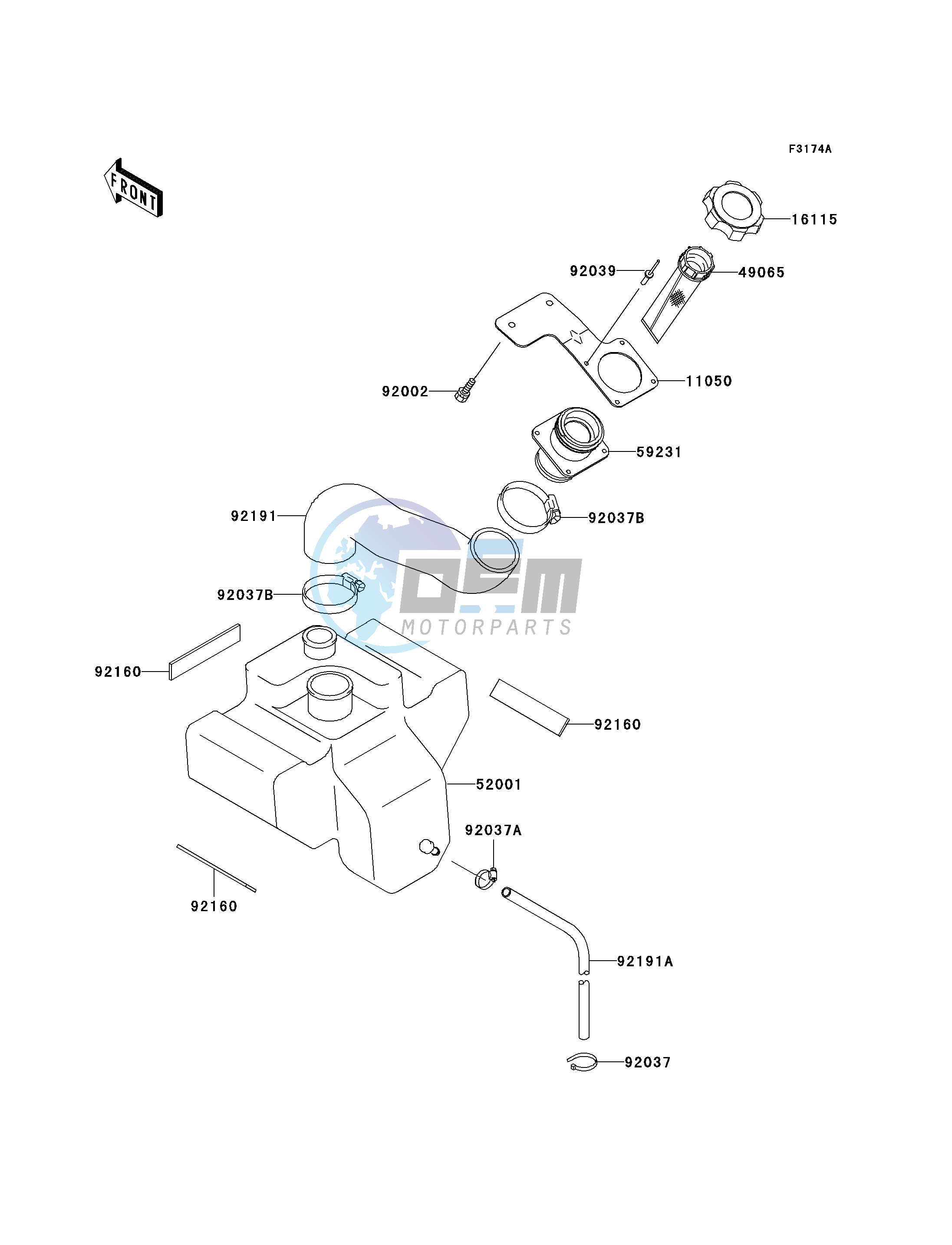 OIL TANK-- JH1100-A2 - A5- -