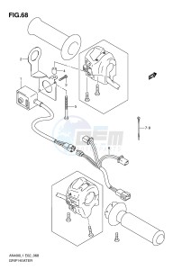 AN400 (E2) Burgman drawing GRIP HEATER (AN400ZAL1 E2)