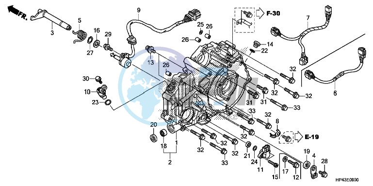 REAR CRANKCASE COVER