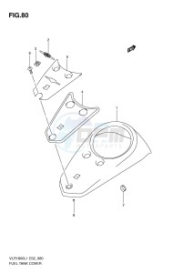 VLR1800 (E2) drawing FUEL TANK COVER (VLR1800L1 E19)