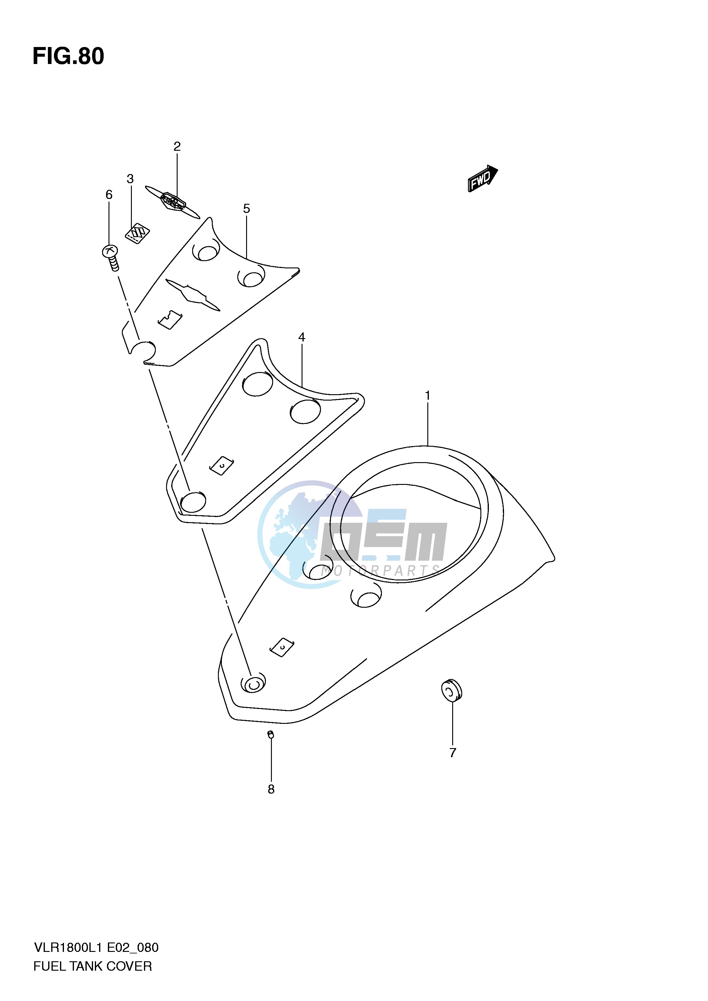 FUEL TANK COVER (VLR1800L1 E19)