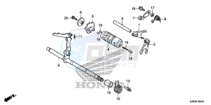 MSX125D MSX125 UK - (E) drawing GEARSHIFT DRUM