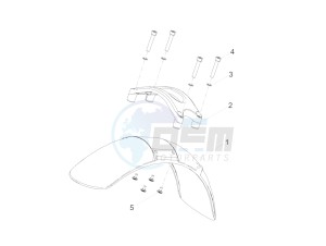 V7 III Racer 750 e4 (NAFTA) drawing Front mudguard-Pillar