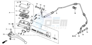 CB1300F CB1300SUPER FOUR drawing CLUTCH MASTER CYLINDER