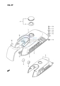 PV50 (E15) drawing FUEL TANK (MODEL D H E15,MODEL H E43)