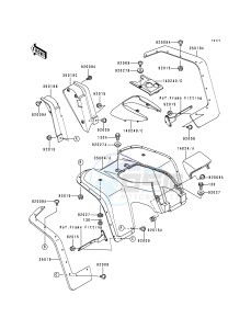 KLF 300 B [BAYOU 300] (B5-B9) [BAYOU 300] drawing FRONT FENDER-- S- -