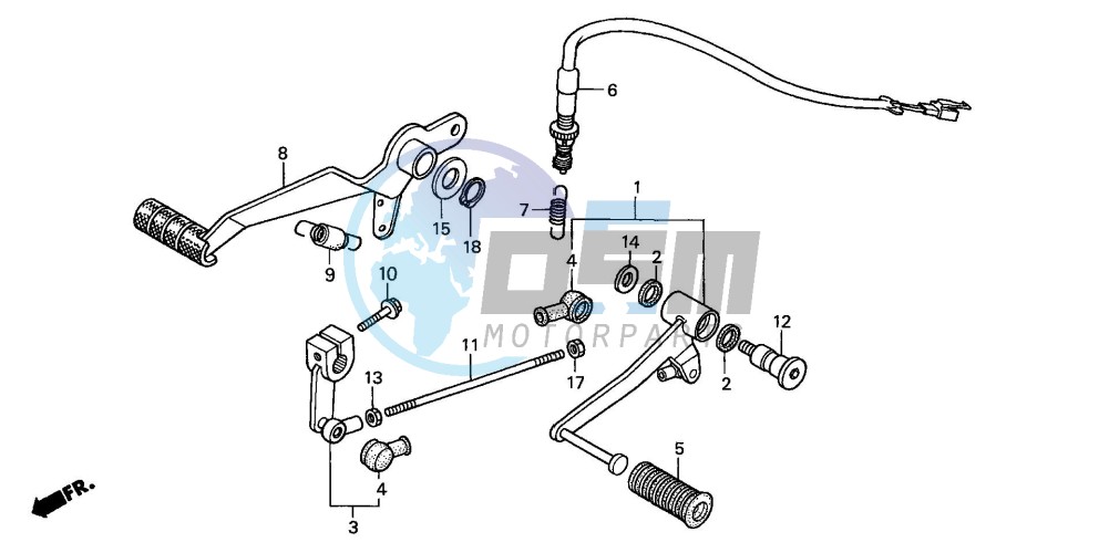 BRAKE PEDAL/ CHANGE PEDAL