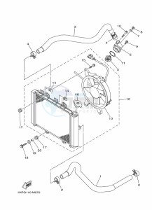 YFM700FWBD KODIAK 700 EPS (B5KS) drawing RADIATOR & HOSE