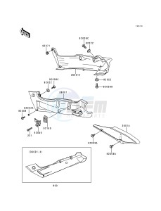 ZX 600 E [NINJA ZX-6] (E4-E6) [NINJA ZX-6] drawing SIDE COVERS_CHAIN COVER -- ZX600-E4- -