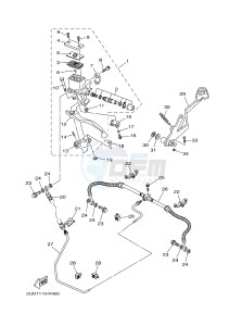 YFM700FWAD YFM70GPLH GRIZZLY 700 EPS (B1A6) drawing REAR MASTER CYLINDER