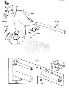 KX 125 E [KX125] (E2) [KX125] drawing MUFFLER