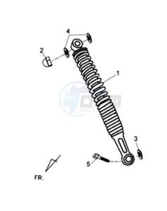 FIDDLE II 125 drawing REAR WHEEL / REAR FORK