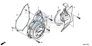 CB500FD CB500F UK - (E) drawing A.C. GENERATOR COVER