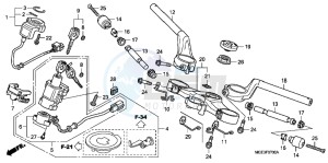 VFR1200FDB drawing HANDLE PIPE/TOP BRIDGE