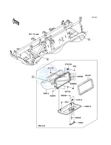 MULE 4010 DIESEL 4x4 KAF950FCF EU drawing Front Box